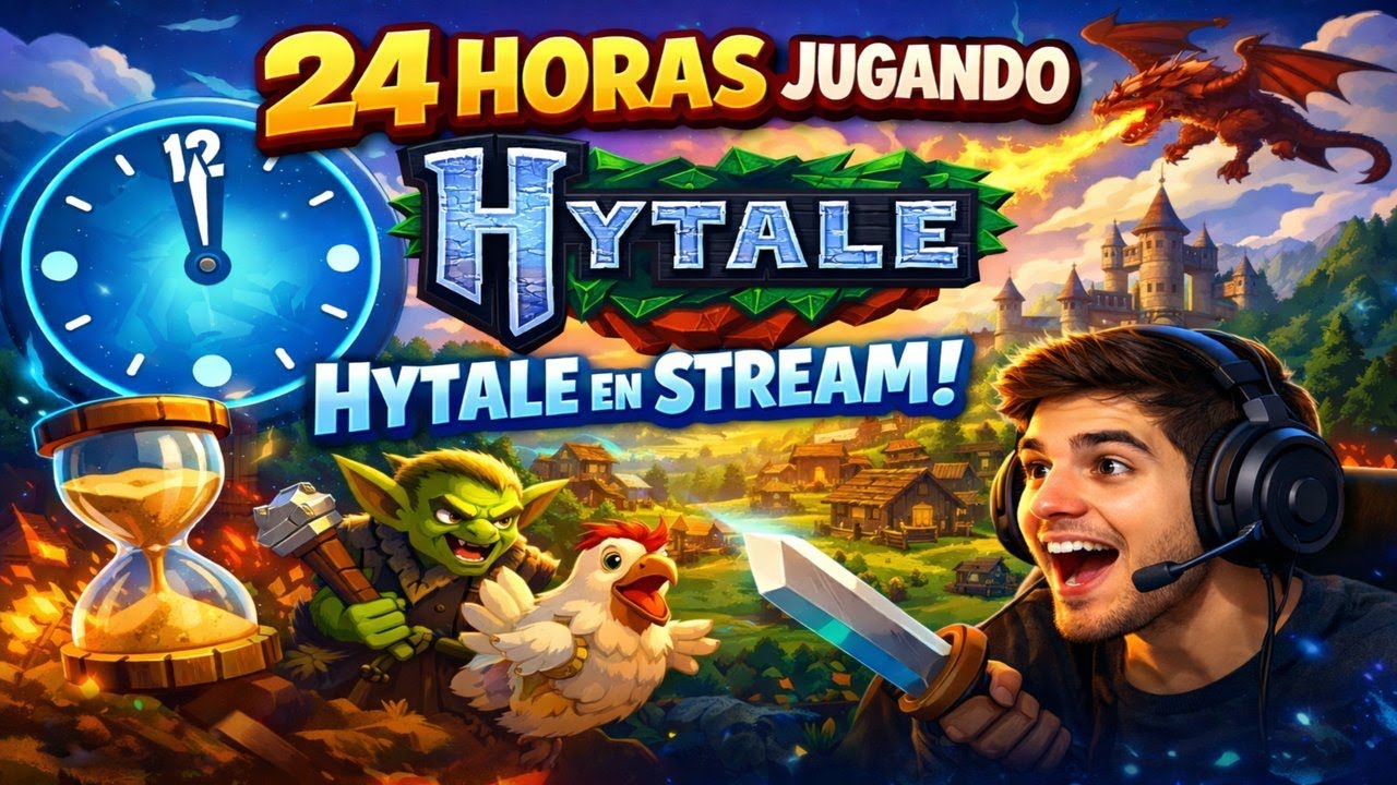 24 HORAS JUGANDO HYTALE ⏰🔥 | STREAM EN VIVO | 13/01/2026 #2