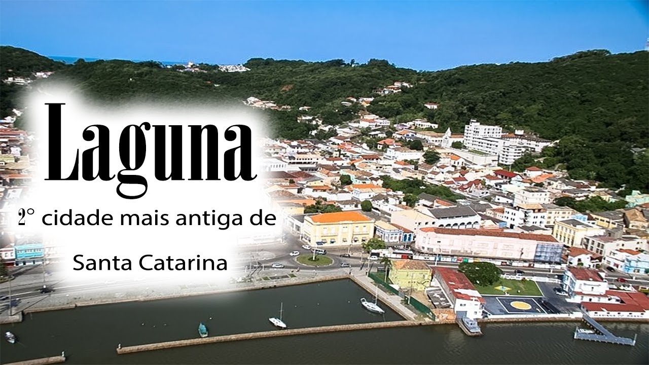 Laguna SC / Anita Garibaldi / Vista a&eacute;rea do centro de Laguna 2&deg; mais antiga de SC