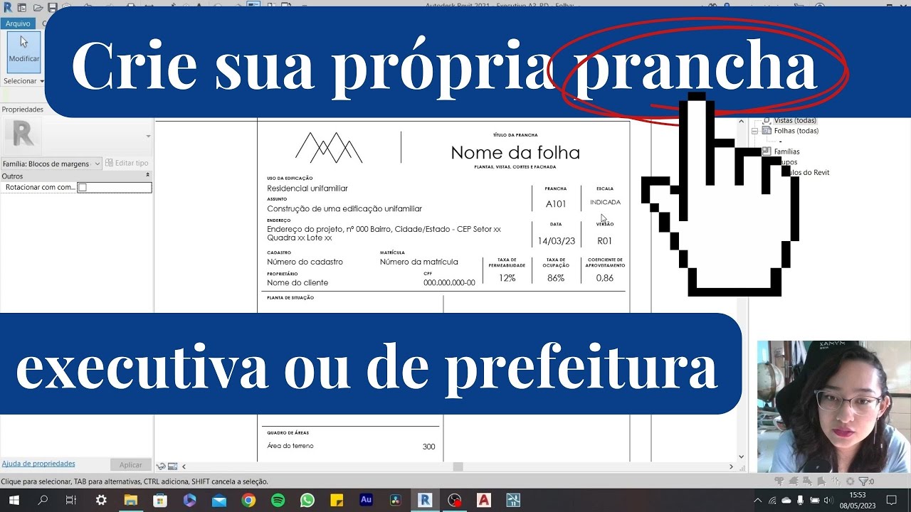 Como fazer modelo de PRANCHA / FOLHA executiva