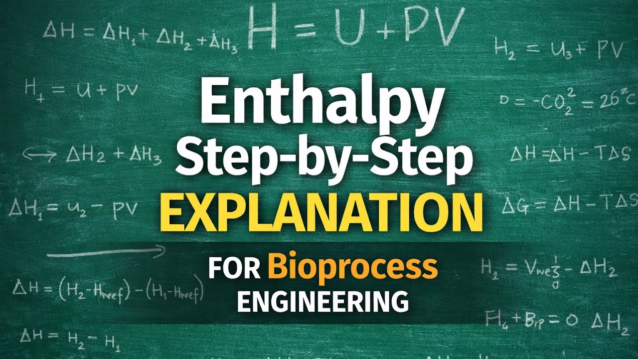Lecture -4 Enthalpy Calculation, Bioprocess engineering, biotechnology #biotech #learning #education