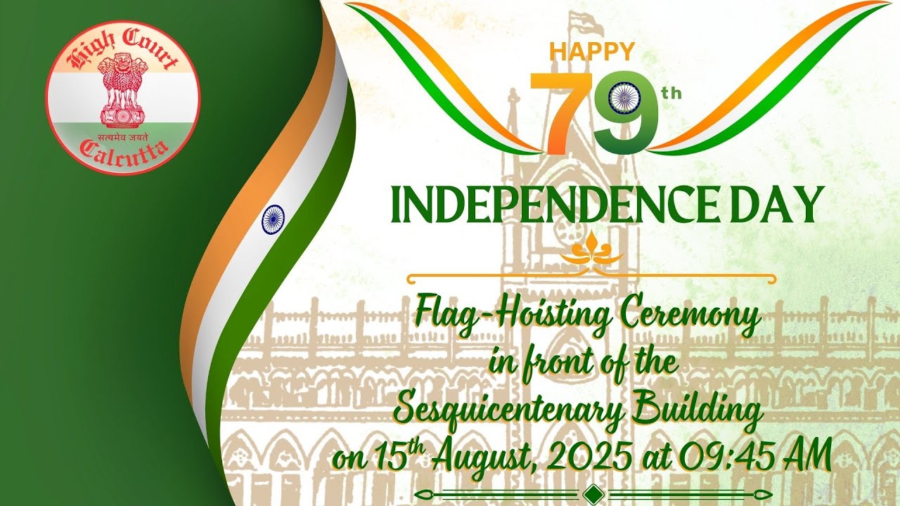 Flag-Hoisting Ceremony in front of the Sesquicentenary Building on 15th August, 2025 at 9:45 AM