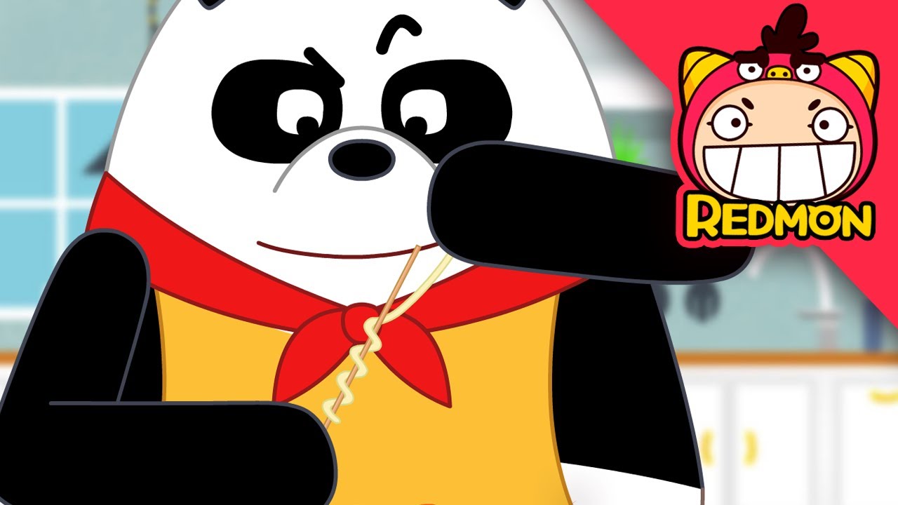 Ramen | Chef PANDA | Making food | for children | funny video | REDMON