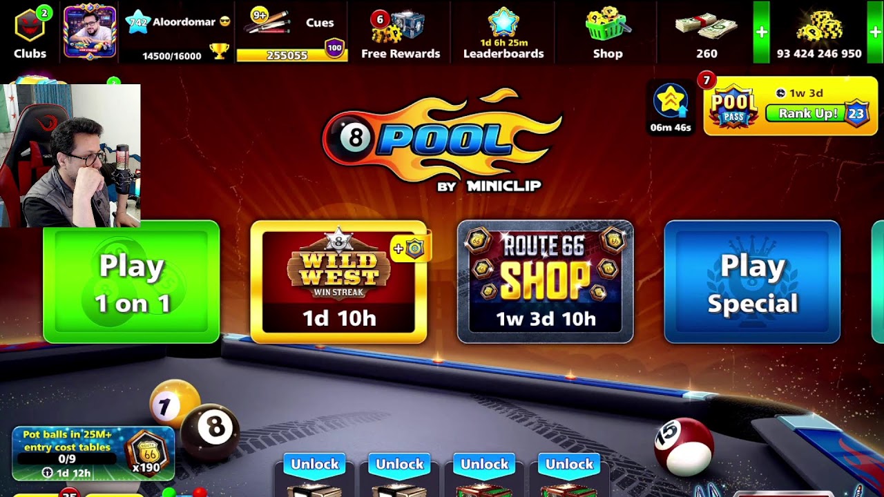 اجمل بث بلياردو بتاريخ 8 Ball Pool