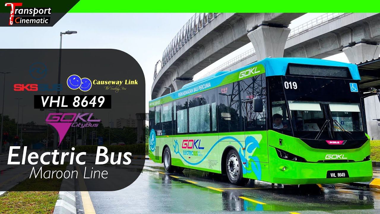 [SKSBus] SKS Electric Bus 19 VHL8649 - GOKL Maroon Line