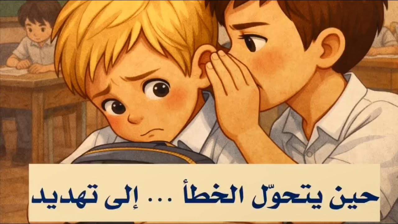 قصص قصيرة للأطفال / 8 حين يتحول الخطأ الى تهديد