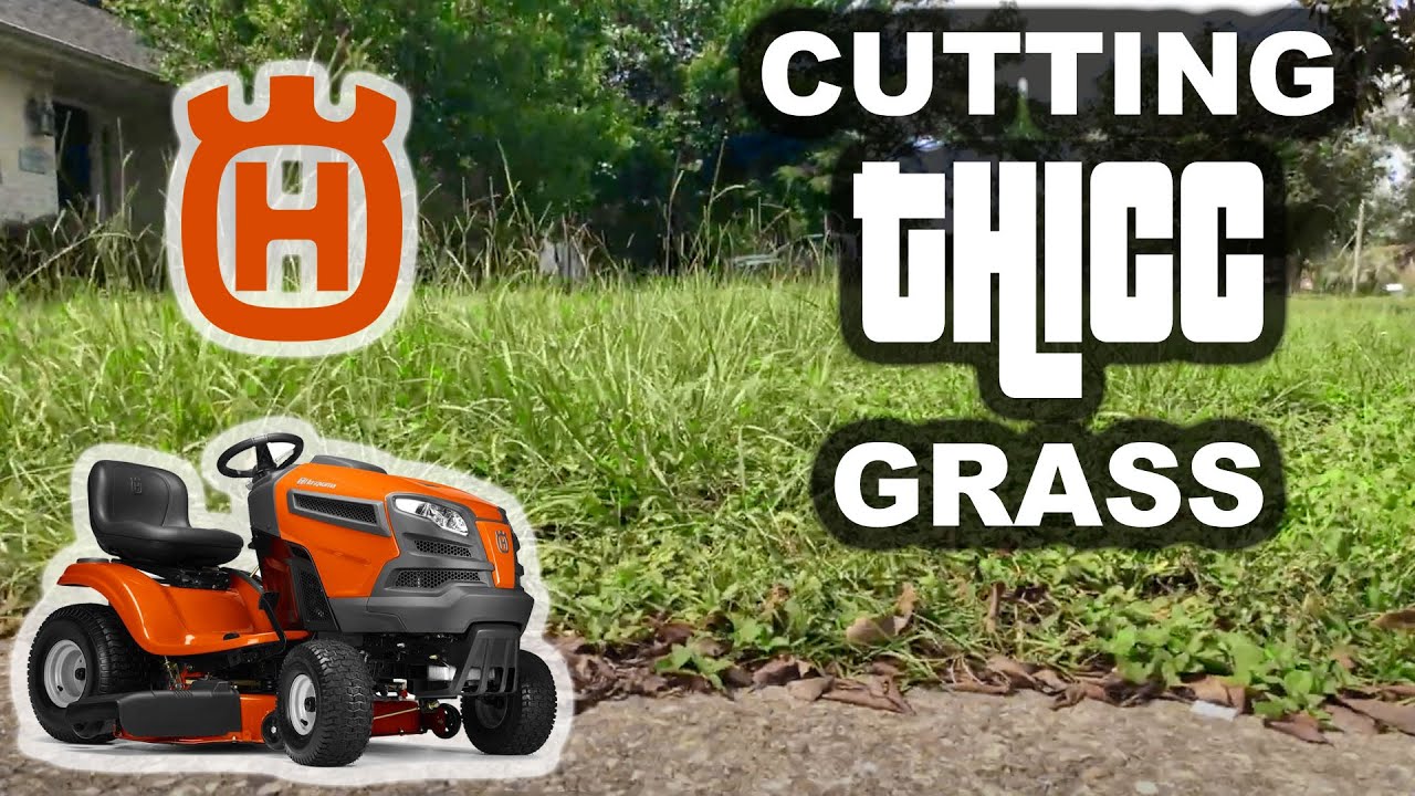 Cutting Thick Grass with Husqvarna YTH22V46