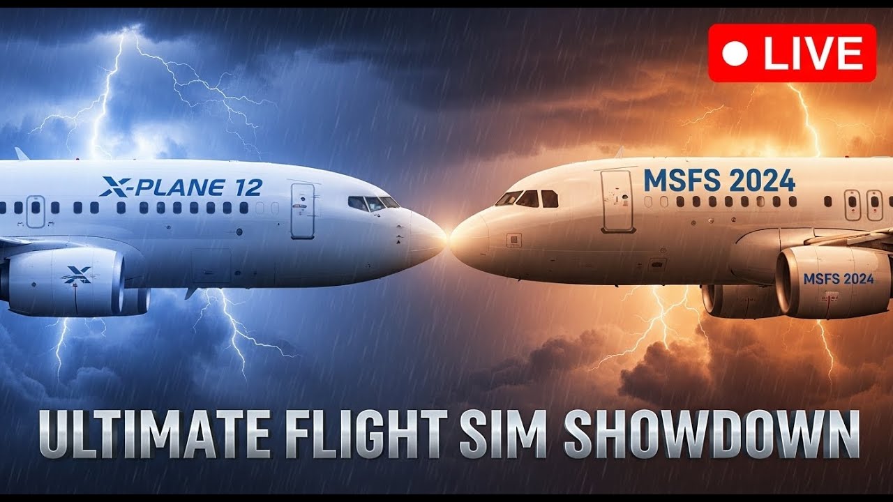 X-Plane 12 vs MSFS 2024 – The Ultimate Flight Sim Showdown LIVE!