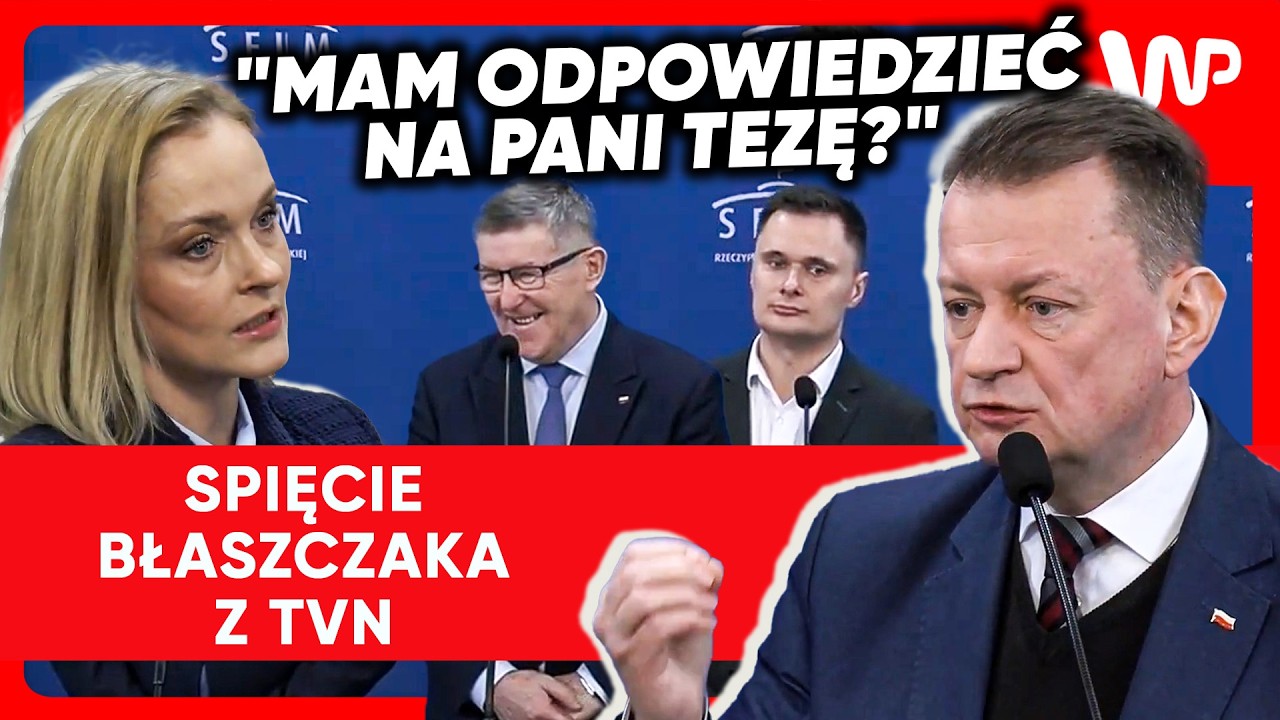 Nerwowy moment na konferencji. Błaszczak przerwał dziennikarce TVN: Mam odpowiedzieć na pani tezę?