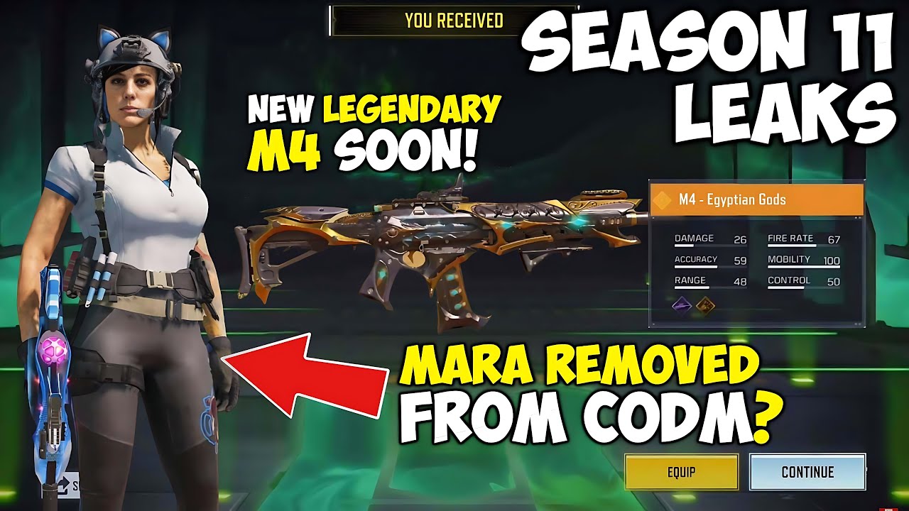 Mara Removed?☹️ | New Legendary M4 | Season 11 Leaks | COD Mobile | CODM