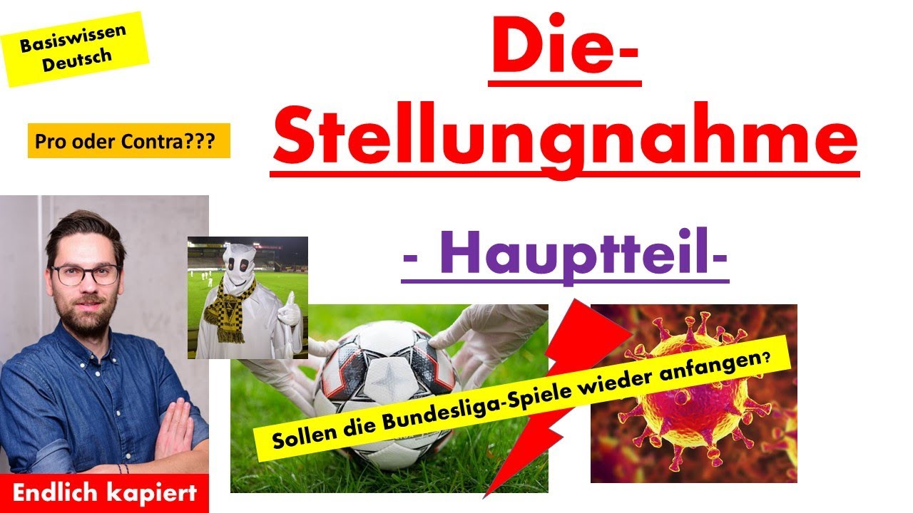 Hauptteil Stellungnahme | Abschlusspr&uuml;fung Deutsch