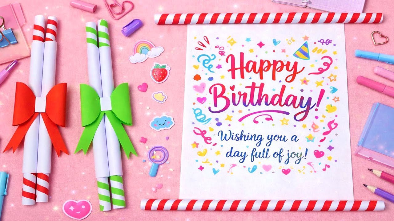 Tarjeta de cumpleaños fácil de origami | Cómo hacer un regalo de cumpleaños