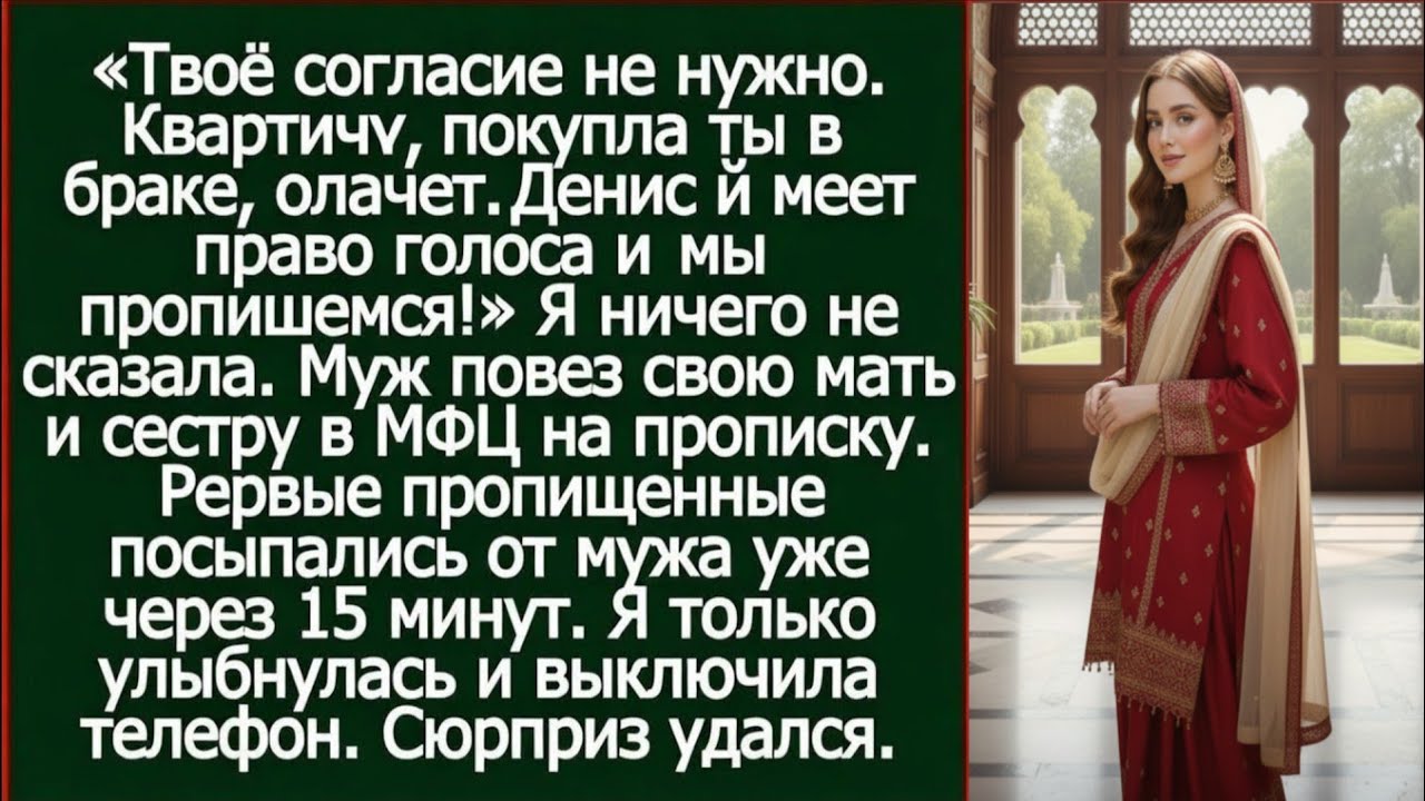 Твоё согласие не нужно. Квартиру покупала ты в браке, значит, Денис имеет право голоса.