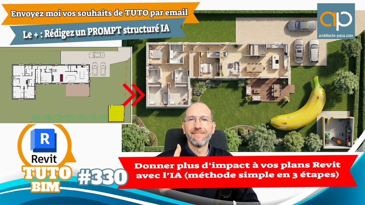 Donner plus d’impact à vos plans Revit avec l’IA (méthode simple en 3 étapes)