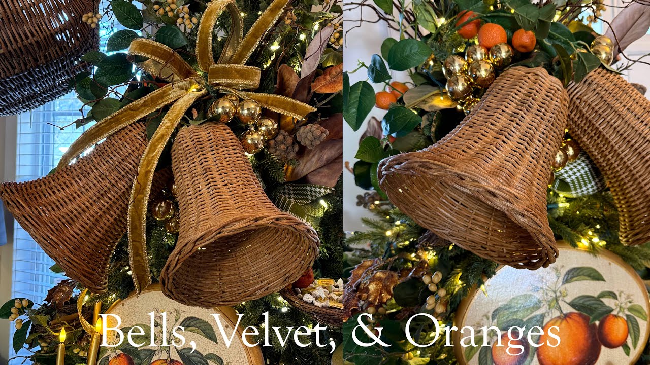 Golden Velvet Christmas Tree Decorating ~ Christmas Tree Ribbons, Bows, & Wrapping