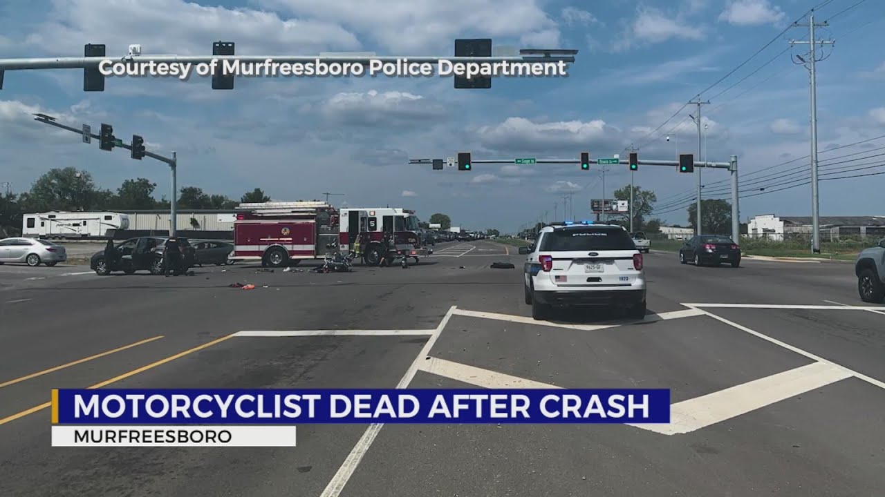 Motorcyclist dies after crash at Murfreesboro intersection