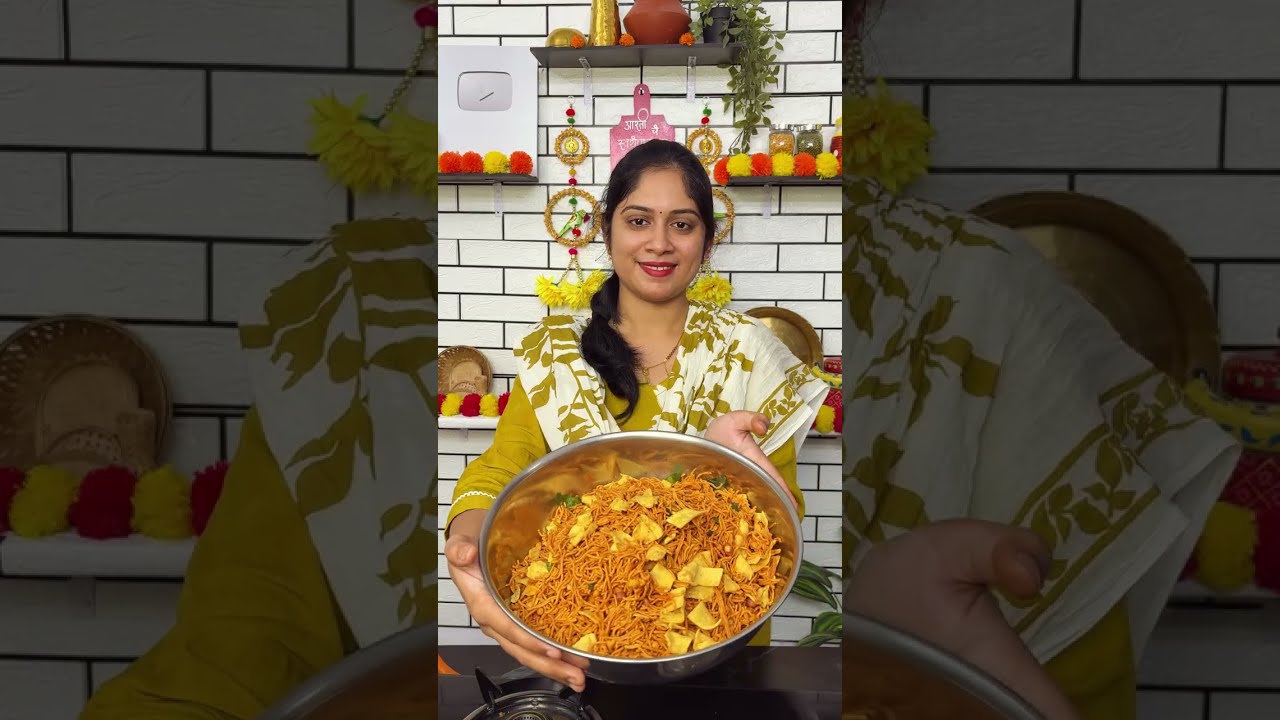 नवऱ्याला विश्वास झाला नाही घरी केला,जराही सोडा नवापरता १पिठापासून झणझणीत लसुणी शेव चिवडा।Shev Recipe