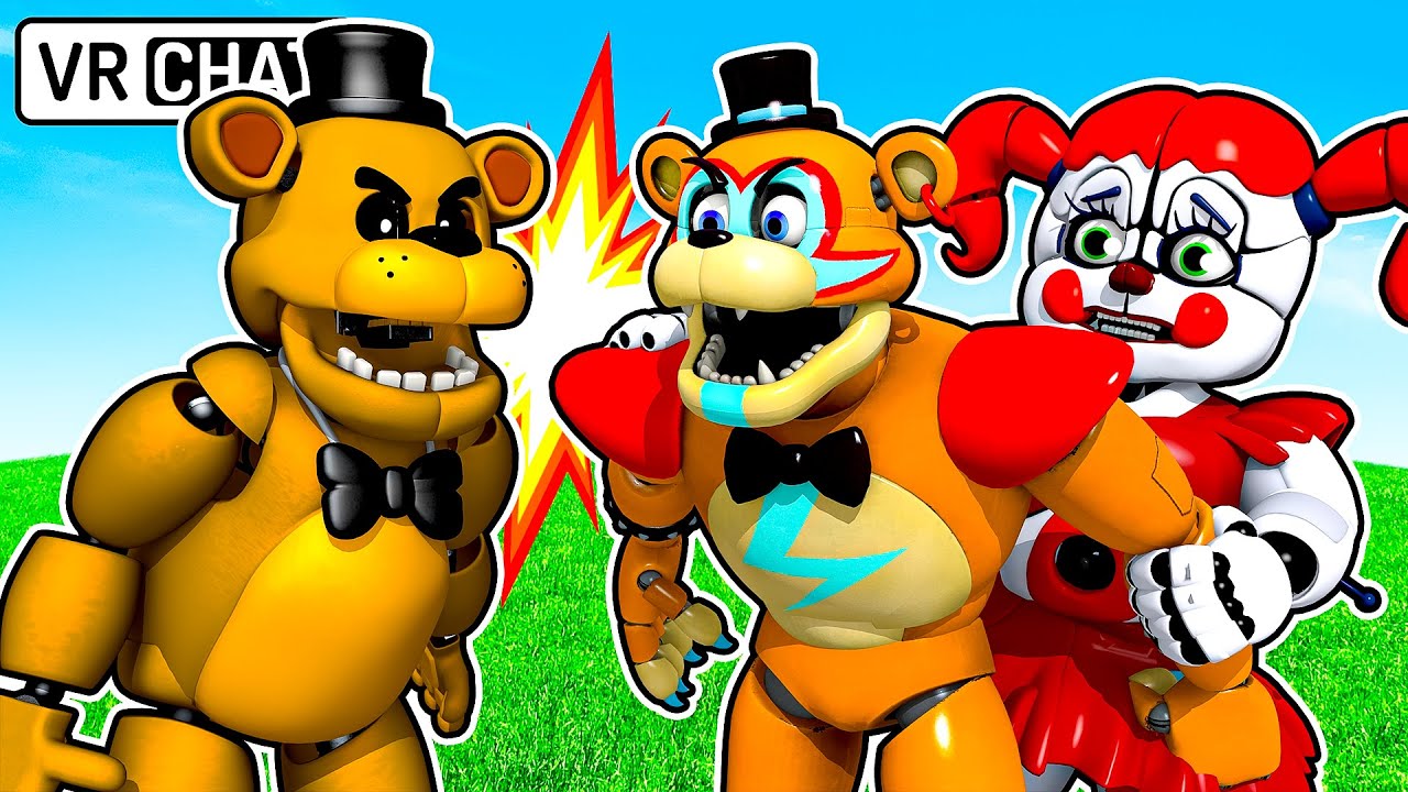 Glamrock Freddy CONFRONTS Golden Freddy in VRCHAT