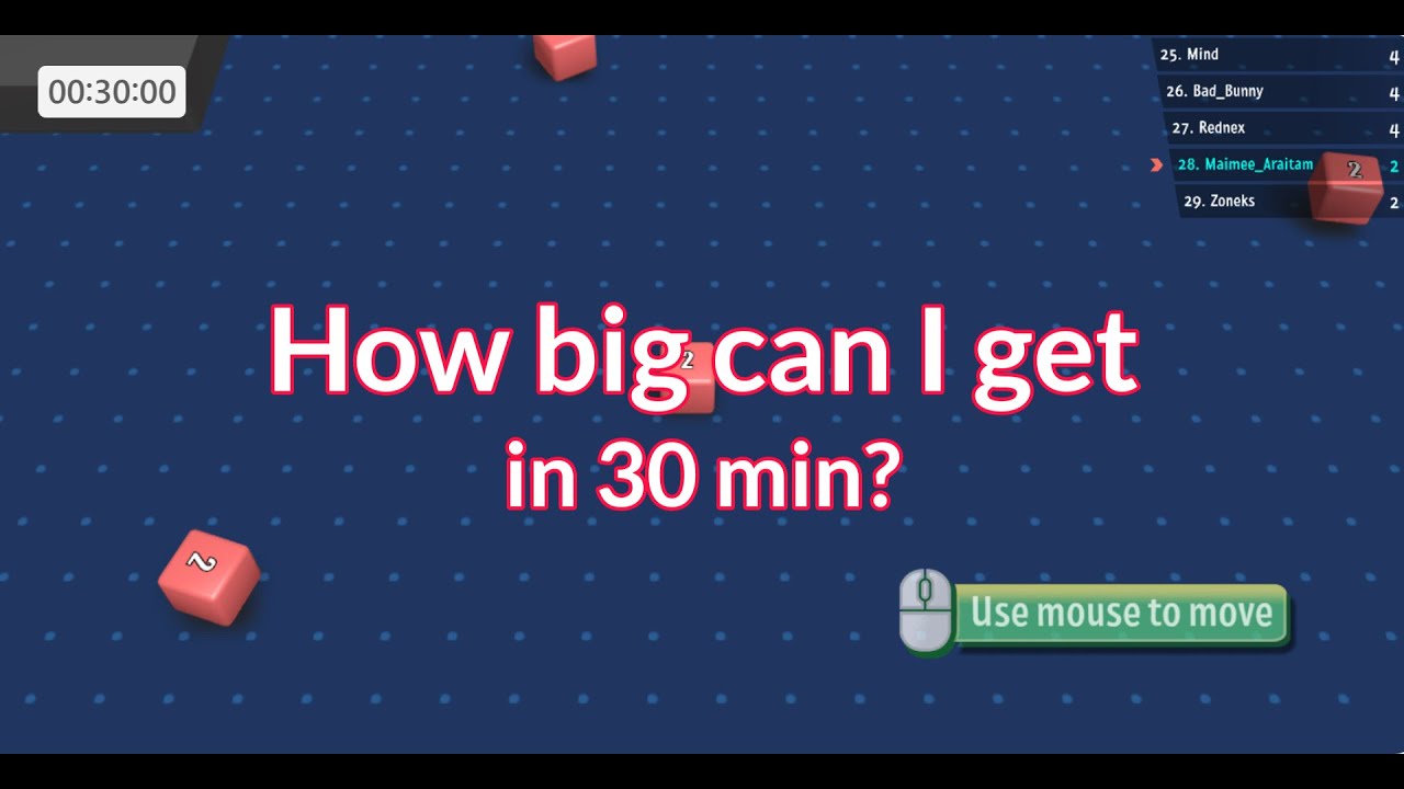 Cubes2048 how big can I get in 30 min?