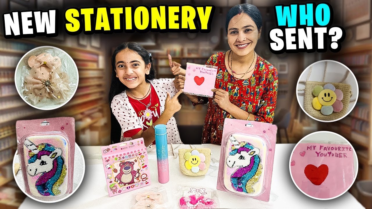 NEW STATIONERY COLLECTION!🦄😍💕WHO SENT?🤔Personal Stationery @SamayraNarulaandFamily