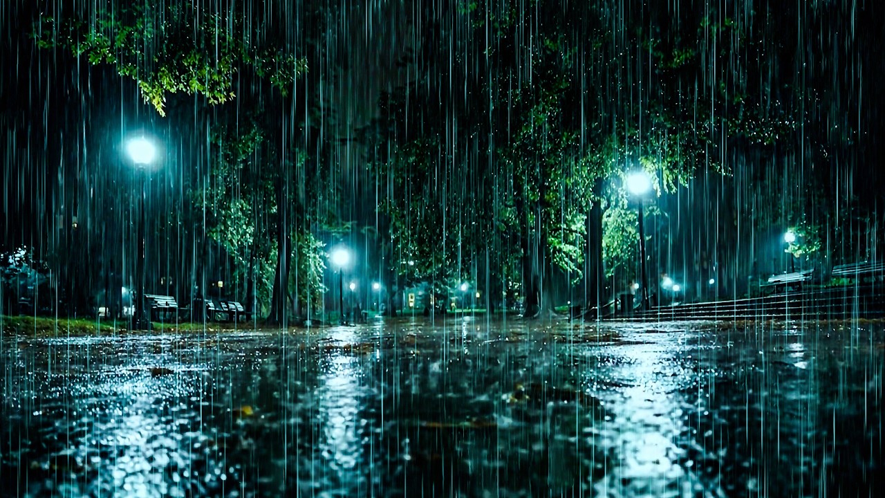 Soothing Night Rain 🌙 Perfect ASMR for Sleep, Study, Relaxation (No Music)