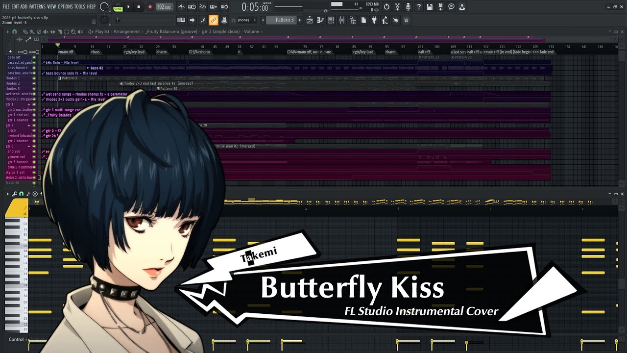 Persona 5 | Butterfly Kiss | FL Studio Instrumental Cover