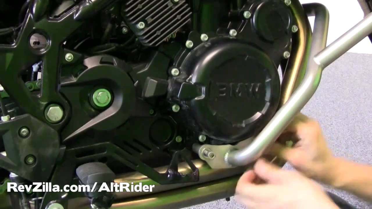 AltRider Crash Bars for BMW F800GS Installation at RevZilla.com