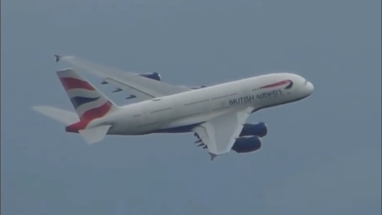 A380 does a 180 | Departing Heathrow Airport 