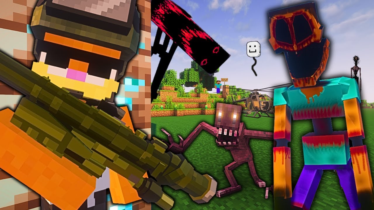 Armas Militares vs Todos los Mods de Terror en Minecraft