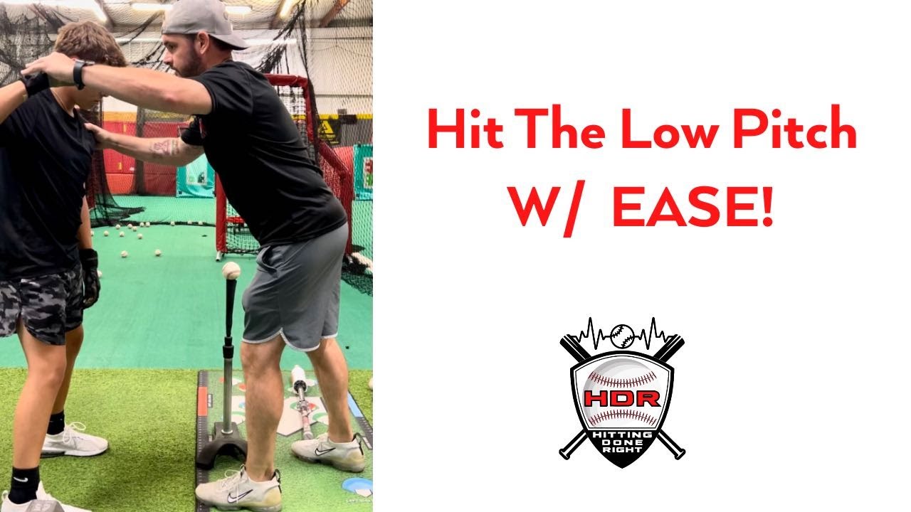 💢 Hit The Low Pitch With Ease 💢 - Youth Baseball Swing Rear Arm Action and Tilt Lesson Look In