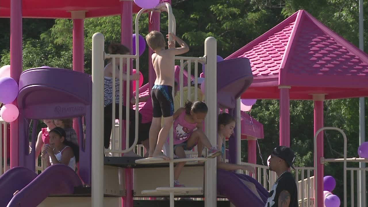Playground dedication for Charlotte Bacon