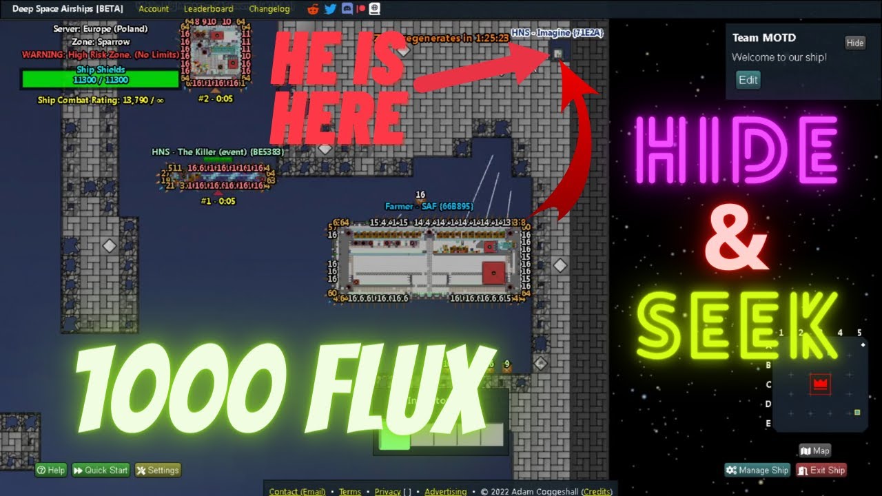 Drednot.io Playing 1000 flux Hide and Seek Game
