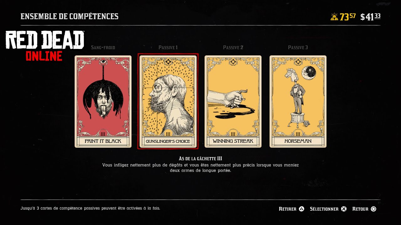 🃏Découverte des cartes de compétences Red Dead Online (4nir)