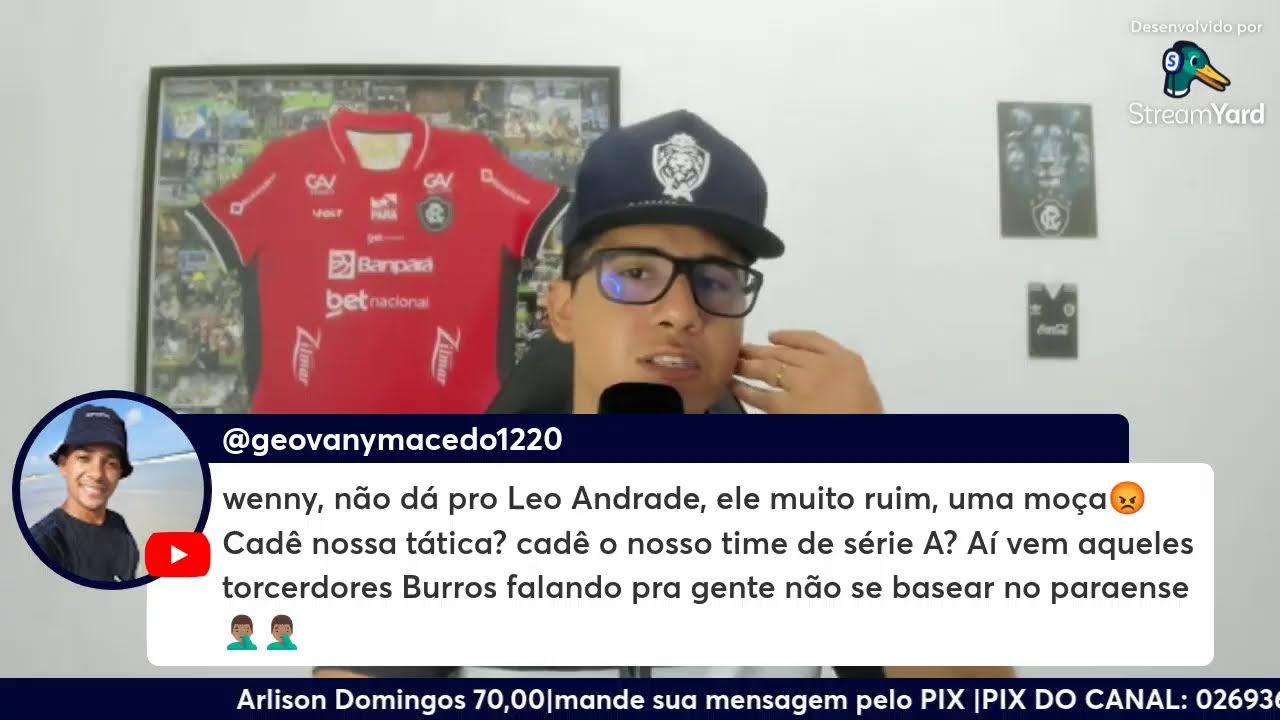 LIVE INTERVALO DE AGUIA DE MARABA X REMO| DEMITAM ESSE PARDAL!| LÉO ANDRADE É UMA ABERRAÇÃO