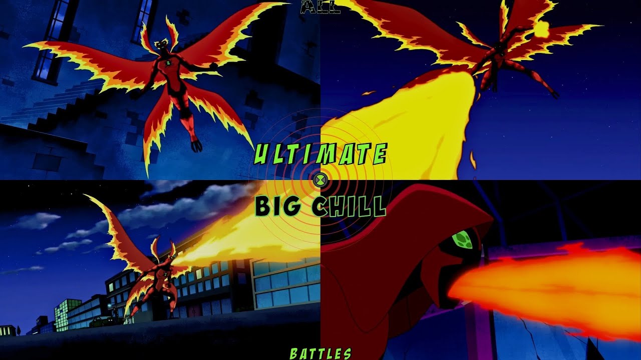 Ultimate Big Chill Appearances - All Transformations / Battles (Ben 10: Ultimate Alien) (HD)