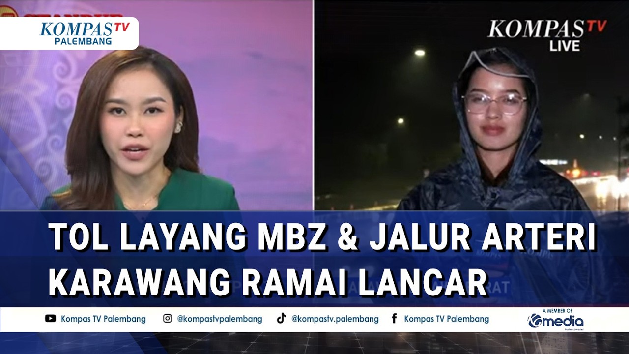 Diguyur Hujan! Arus Mudik di Tol Layang MBZ & Jalur Arteri Karawang Terpantau Ramai Lancar
