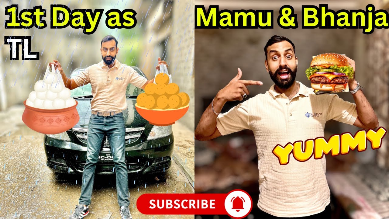 My 1st day as a Team Lead 😎 Sab ko meethai banti - Tried mamu & bhanjha fillet burger 🍔 