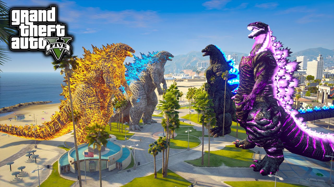 Atomic Godzilla, Nuclear Godzilla Vs Shin Godzilla, Hesiei Godzilla Remake  ( GTA V Mods )