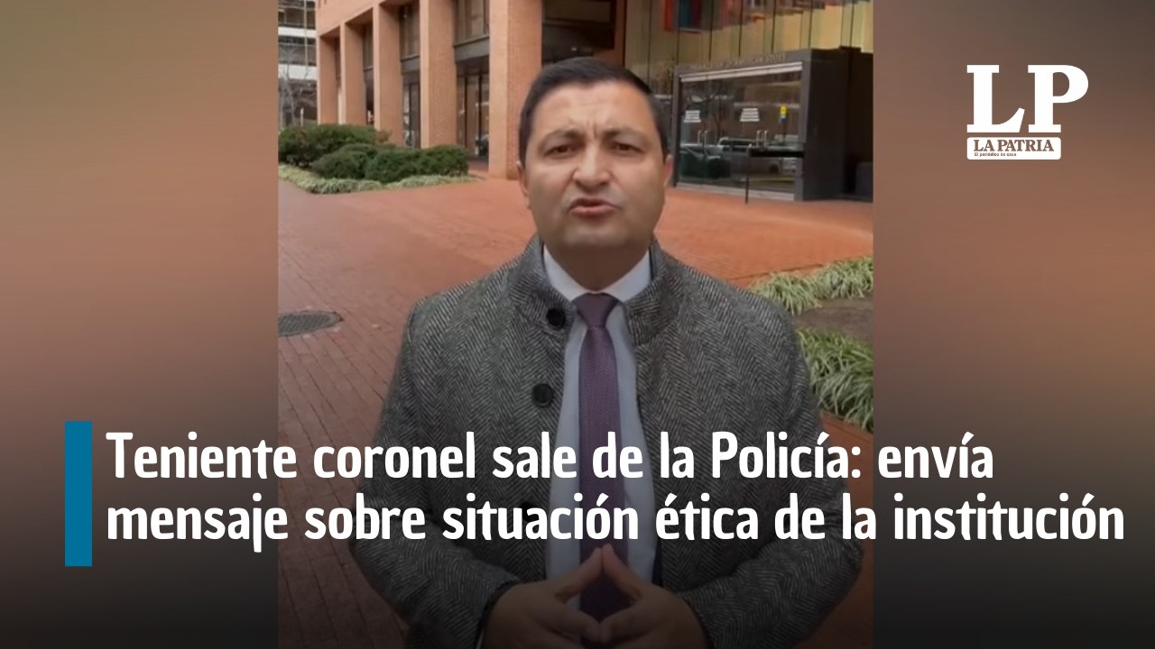 Teniente coronel caldense sale de la Policía: envía mensaje sobre situación ética de la institución