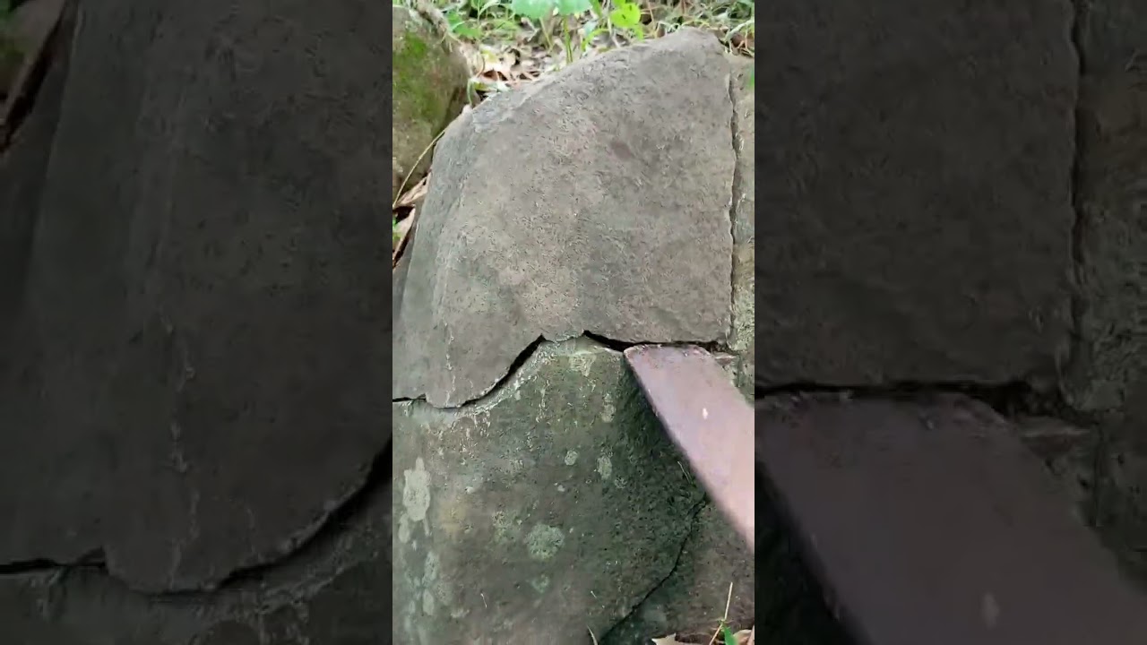 Treasure hunt slowly remove coated rock markings #treasure #virals #shorts