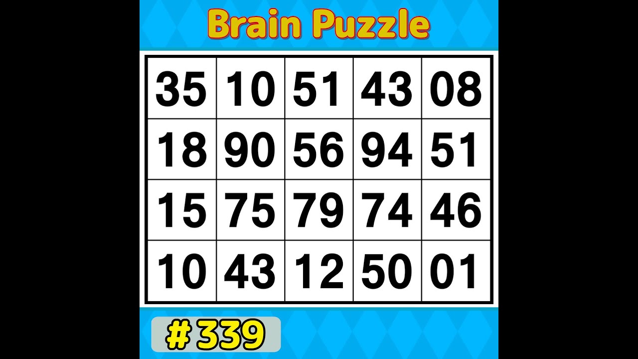【Number Search】 90% of people can't find the correct answer. 《Brain training》 #339