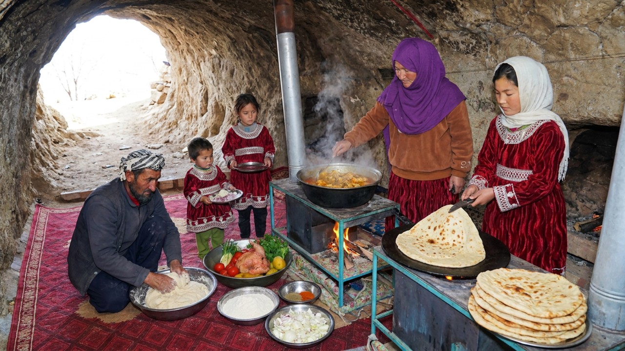 The Family That Still LIVES and COOKS Inside Afghanistan's Most Ancient Cave
