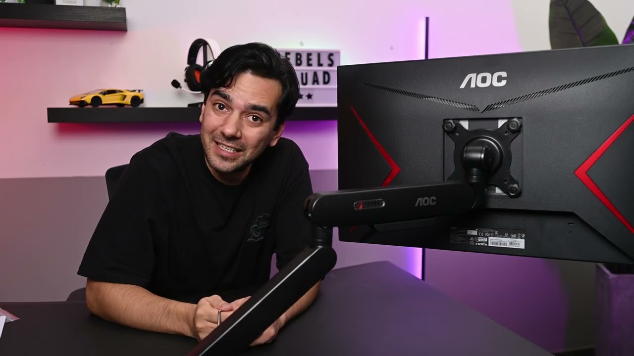 AOC AM400 Monitor ARM unboxing by Rebels Squad Tech