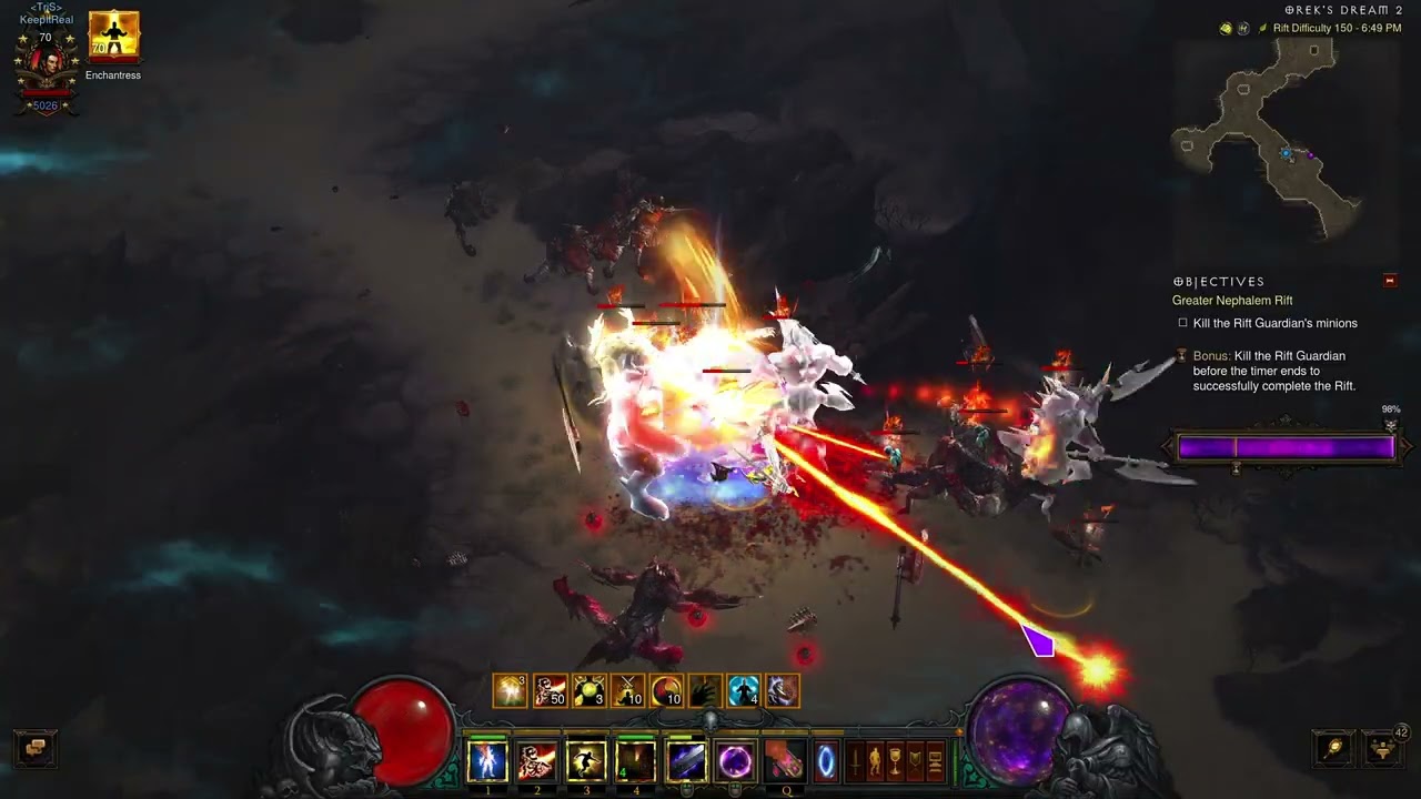 [Diablo 3] Season 37 GR 150 8:02 Wizard Firebird solo rank 1 world