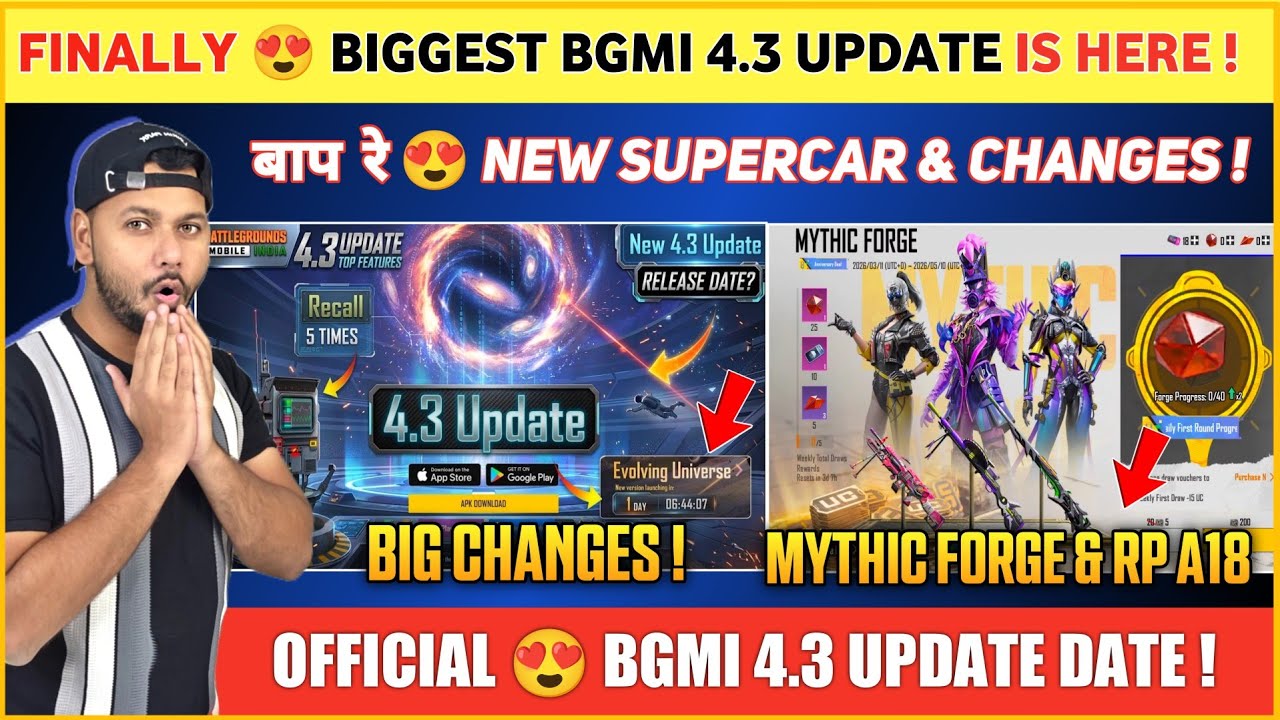 OFFICIAL 😍 Bgmi 4.3 Update Here | Next SuperCar | Bgmi New Update | Bgmi 4.3 Update Release Date