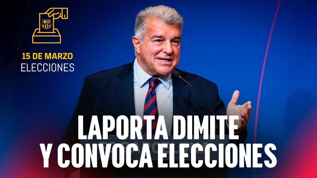 LA DIMISIÓN DE LAPORTA Y SU JUNTA DIRECTIVA PARA VOLVER A PRESENTARSE.