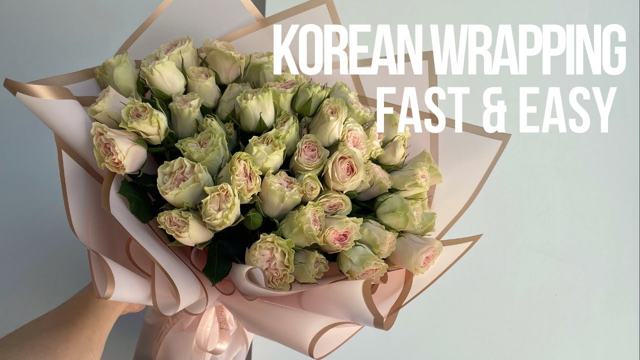 How to Perfectly Present Your  Round Bouquet In Paper | STEP BY STEP  Korean Wrapping #DIY tutorial
