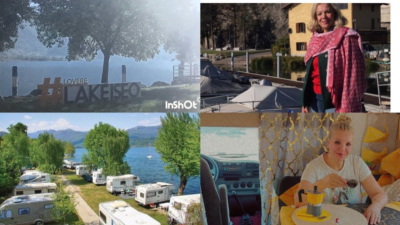 ويكيند في اجمل البحيرات  الإيطالية(lago d Iseo ) ببيتنا المتنقل/camper/caravane