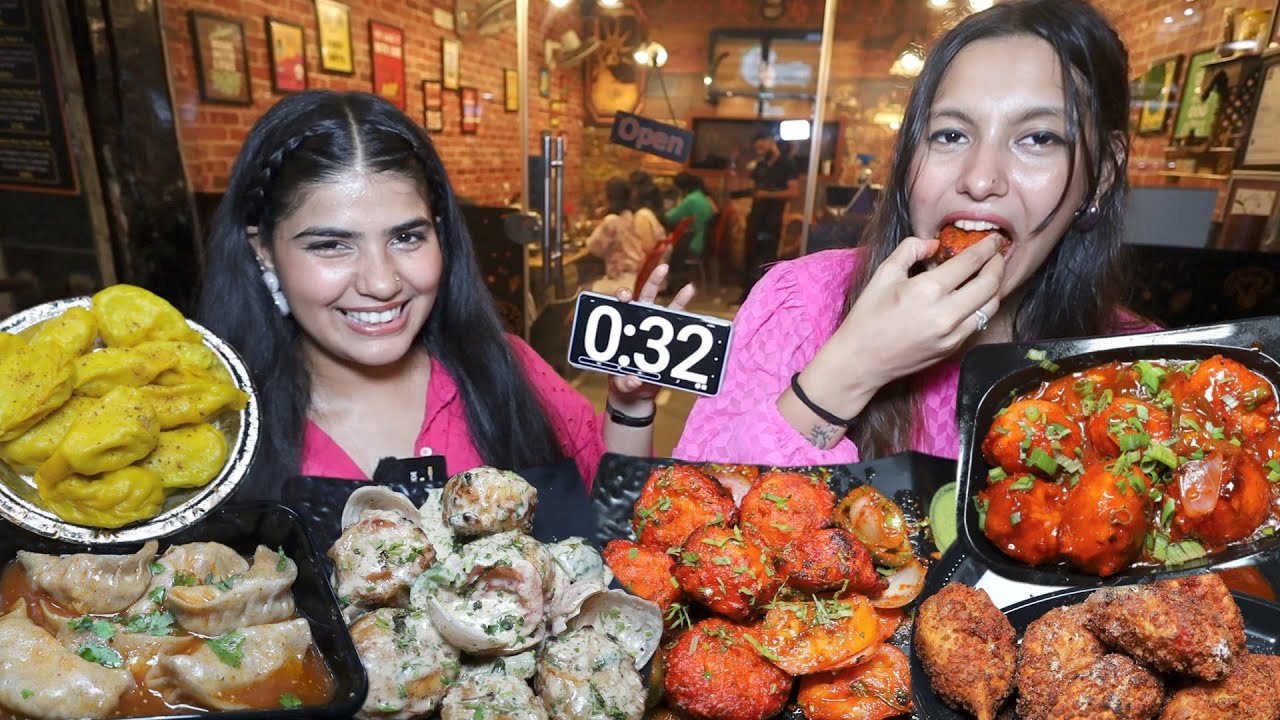 Unlimited Momos Challenge | Spicy Momos, Kurkure Momos, Paneer Momos, Tandoori Momos, Afghani Momos