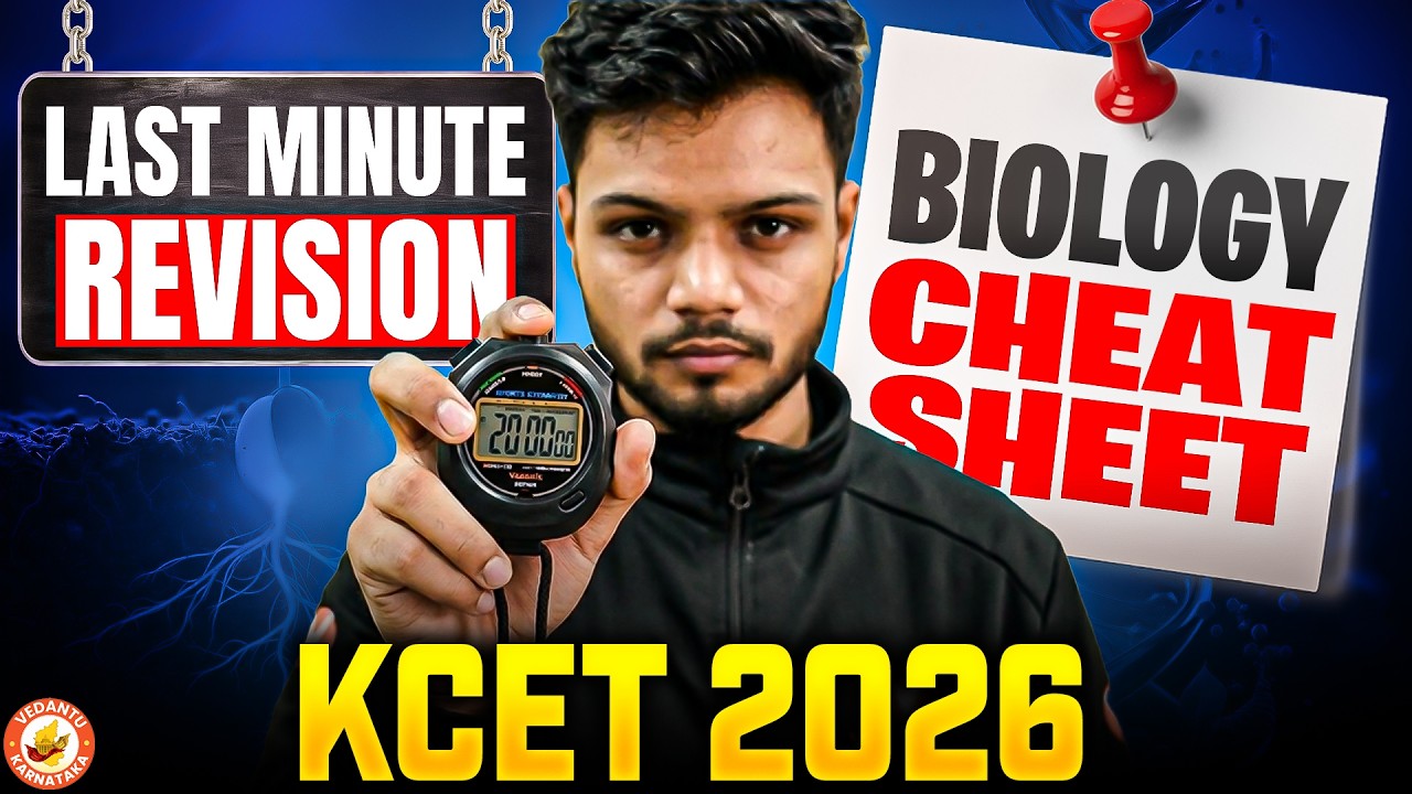 Biology Cheat Sheet 🔥 | Last Minute Revision 🚀 | KCET 2026 | Basavaraj Sir