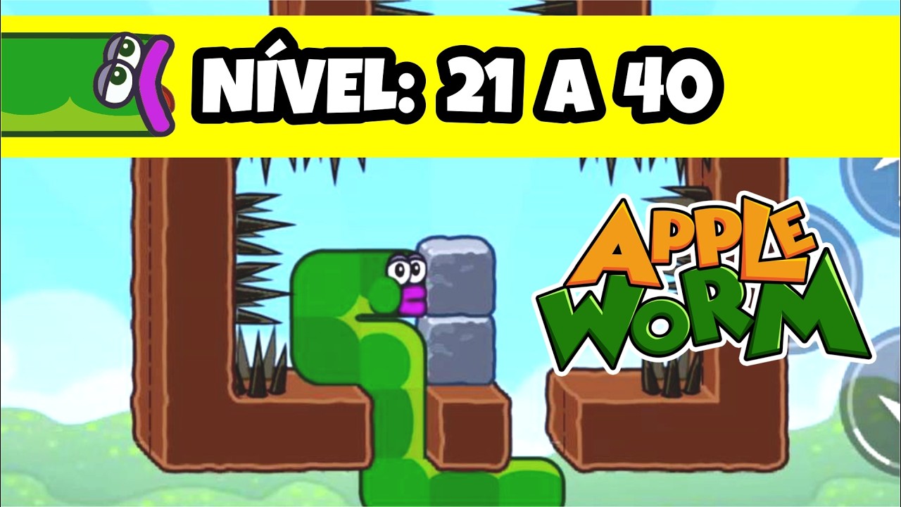 APPLE WORM PASSANDO AS FASES (Sem Erros e Direto ao Ponto) #gameplay